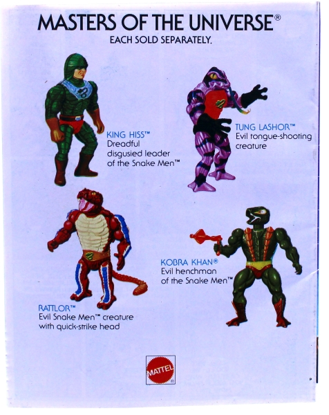 Masters of the Universe Mini-Comic (Figurenbeilage) "King of the Snake Men" von Mattel (einsprachig)